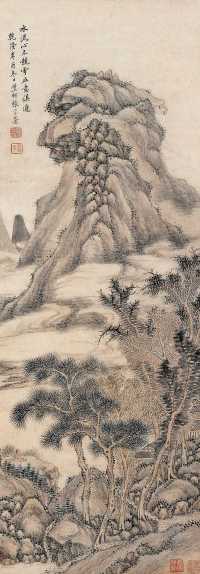 张宗苍 辛酉（1741）作 苍林幽闲 立轴